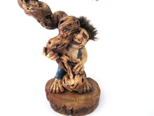 Troll statue with two trolls sitting on a tree branch - 20 inch. (Goblin, Gremlin, Hob, Imp, Gnome, Hobgoblin, Elf, Pixy)