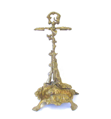 Antique Umbrella Stand - English hunting dog - hunters rifle - cane stand - fire place tool holder - hunting scene , Hunters Rifle, Hunting scene. Rabbit and Pheasant.