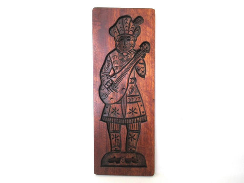 Springerle cookie mold, Banjo, Antique wooden Folk Art Cookie Mold, Springerle cookie mold. #899G208K3