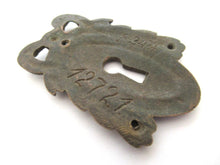 Antique Escutcheon, bow, keyhole cover, Restoration hardware.