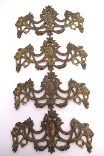 1 (ONE) escutcheon, Lion head, furniture decoration, antique hardware, flower escutcheon, restoration hardware, applique.