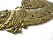 Antique Brass furniture applique, embellishment, pediment, cornucopia, horn of plentiful.