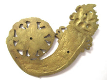 Antique Brass furniture applique, embellishment, pediment, cornucopia, horn of plentiful.