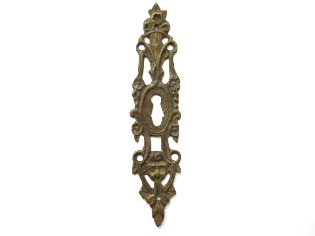 Lion Head Keyhole Cover, escutcheon, keyhole frame, victorian style.
