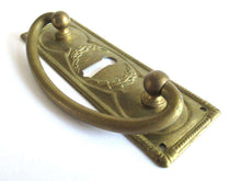 UpperDutch:Hooks and Hardware,1 (ONE) Restoration Hardware. Authentic Brass Antique Keyhole cover, Drawer Handle, Old Keyhole Plate, Escutcheon, Drop pull.