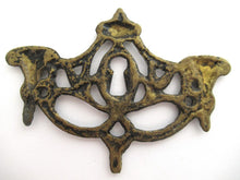 Antique Brass escutcheon, Rams Head, keyhole cover, plate, goat, ram.