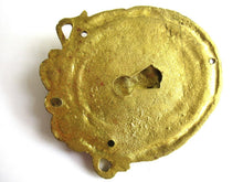 Hidden Keyhole escutcheon. Authentic antique Solid Brass Ormolu Keyhole cover Swivel Key Hole Frame. Victorian furniture hardware