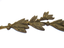 Brass Furniture embellishment. Authentic antique applique, Laurel or Olive motif.