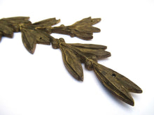 Brass Furniture embellishment. Authentic antique applique, Laurel or Olive motif.