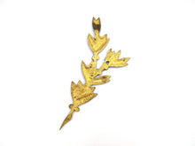 Brass Furniture embellishment. Authentic antique applique, Laurel or Olive motif.