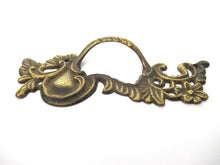 Brass Floral drawer pull, Cabinet Pull, furniture hardware.