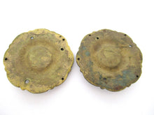 1 (ONE) Flower motif brass furniture applique. Antique Brass embellishment. Authentic hardware, restoration supply, rosette.