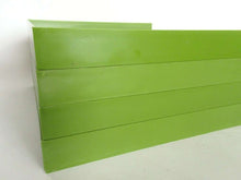 UpperDutch:,Set of 4 Stack-able Vinyl Record Holders for 12" records. Discofoon green retro record storage. Vintage retro colored 1970s decor.
