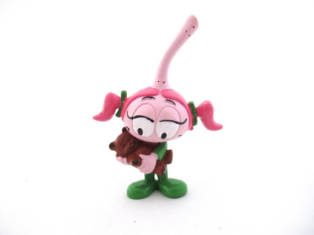 UpperDutch:Figurine,Snork Figurine Casey with teddybear, Schleich West-Germany The Snorks, Pvc figurine 1980's.