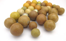 Set of 30 yellow Antique Clay Marbles