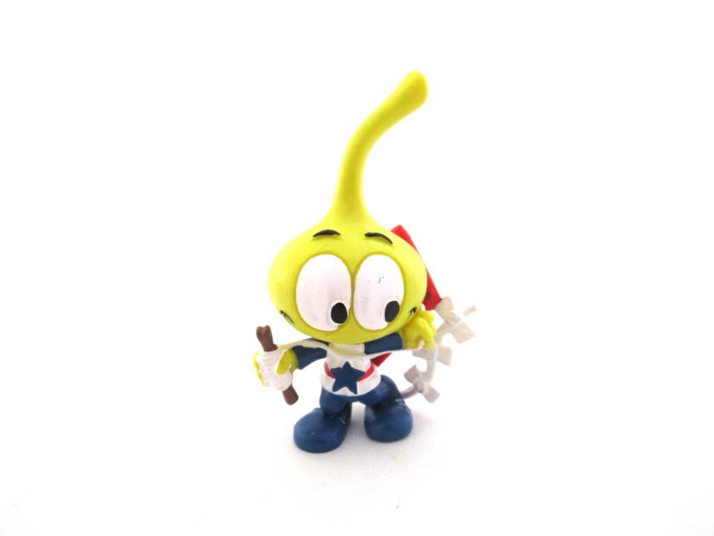 UpperDutch:Figurine,Snork Figurine, Allstar with Kite, Schleich West-Germany The Snorks, Pvc figurine 1980's.