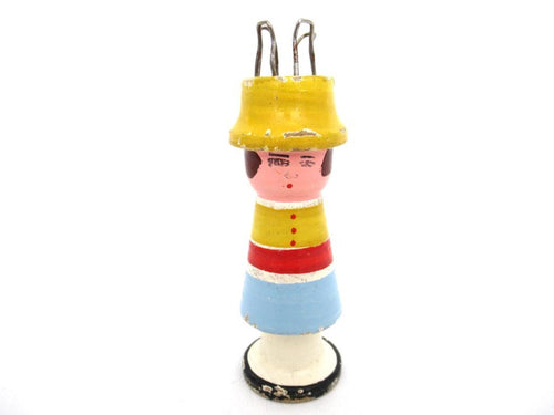 Knitting Nancy, Vintage Wooden Knitting Doll, French Knitting, Bobbin Doll, Sewing supply, french knitter.