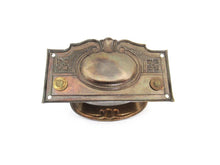 1 (ONE) Vintage Brass Drawer Handle, Escutcheon, keyhole cover.