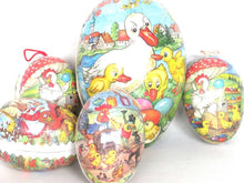 UpperDutch:Candy container,Easter Eggs - Set of 5 German Easter Paper Mache Eggs - Vintage Candy Containers