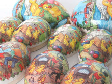 UpperDutch:Candy container,Easter Eggs - Set of 5 German Easter Paper Mache Eggs - Vintage Candy Containers
