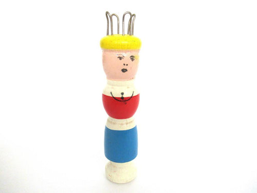 Knitting Doll, Vintage Wooden Knitting Doll, French Knitting, Bobbin Doll, Sewing supply, Knitting Nancy.