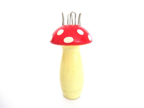 Wooden Mushroom Knitting Doll, French Knitting, Knitting Nancy, Bobbin Doll, Mushroom, Knitting Nancy.