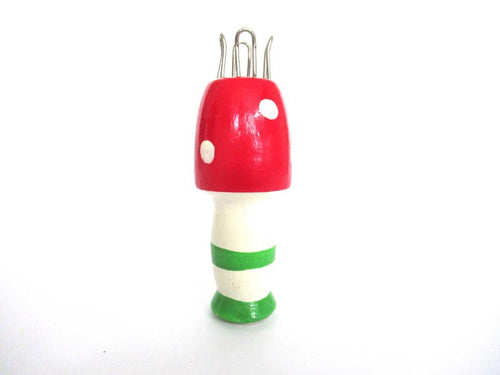 Wooden Mushroom Knitting Doll, French Knitting, Knitting Nancy, Bobbin Doll, Mushroom, Knitting Nancy.