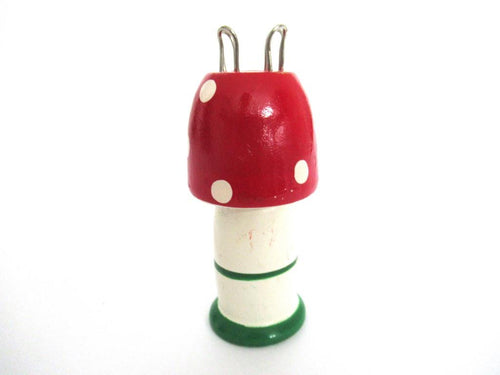 Wooden Mushroom Knitting Doll, French Knitting, Knitting Nancy, Bobbin Doll, Mushroom, Knitting Nancy.
