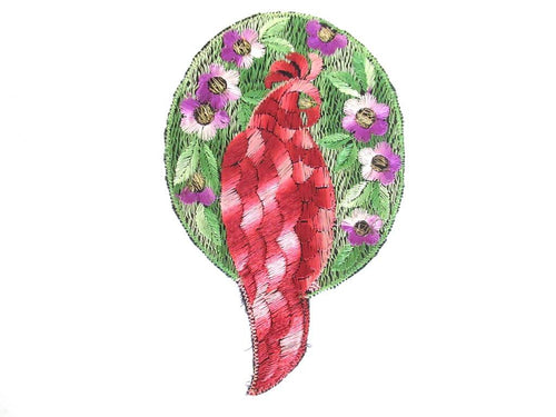 Bird Applique / 1930s Vintage Embroidered Bird applique / application / patch. Vintage patch, sewing supply.