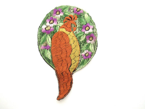 Bird Applique 1930s Vintage Embroidered Bird applique, application, patch. Vintage patch, sewing supply.