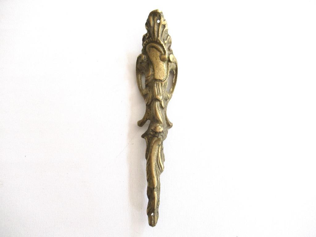 Antique Brass Ornament / Corner. Authentic antique hardware, embellishment restoration supply.