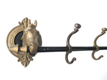Horse Head Coat Rack with 5 hooks, Equestrian, Horse Stable Decor.