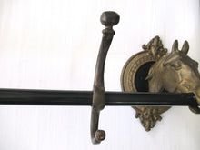 Horse Head Coat Rack with 5 hooks, Equestrian, Horse Stable Decor.