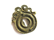 Antique Bow Escutcheon, Solid Brass, Keyhole Cover.