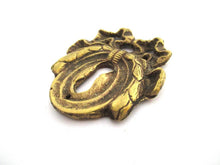 Antique Bow Escutcheon, Solid Brass, Keyhole Cover.