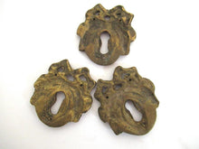 Antique Bow Escutcheon, Solid Brass, Keyhole Cover.