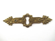 Antique ornated brass keyhole cover Ornamental escutcheon Cabinet Hardware Furniture applique.