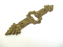 Antique ornated brass keyhole cover Ornamental escutcheon Cabinet Hardware Furniture applique.