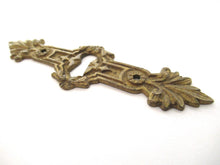 Antique ornated brass keyhole cover Ornamental escutcheon Cabinet Hardware Furniture applique.