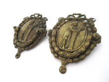 Antique Drawer handles. Set of 2, Ornate Victorian furniture hardware, embellishment, bow.