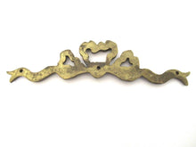 1 (ONE) Brass Antique Ornament Furniture Mount Applique. Bow, Decoration mount, Authentic hardware, restoration supplies