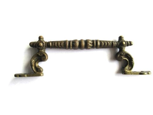 Drawer pull, Antique Brass Cabinet Pull, Furniture Hardware, Drawer Handle.