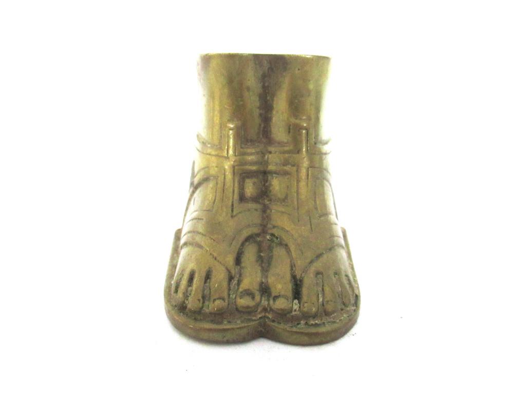 Antique brass Feet, Cabinet Hardware, Pediment Feet.