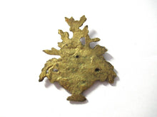 Antique Small Brass applique, ornament, embellishment, pediment, flower arrangement. #7DCG21K9