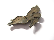 Antique Small Brass applique, ornament, embellishment, pediment, cherub, putti, angel.