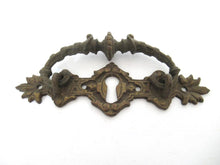 1 (ONE) Antique Solid brass Ornate Drawer Handle, Drawer Drop Pull.