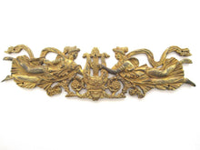 Antique Bronze Pediment, Empire, ornament, embellishment, Width 11 INCH.
