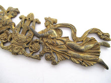 Antique Bronze Pediment, Empire, ornament, embellishment, Width 11 INCH.