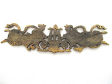 Antique Bronze Pediment, Empire, ornament, embellishment, Width 11 INCH.