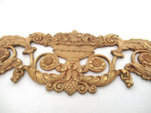 Antique Pediment, embellishment, ornament, Empire, Width 12 INCH, flower arrangement .
